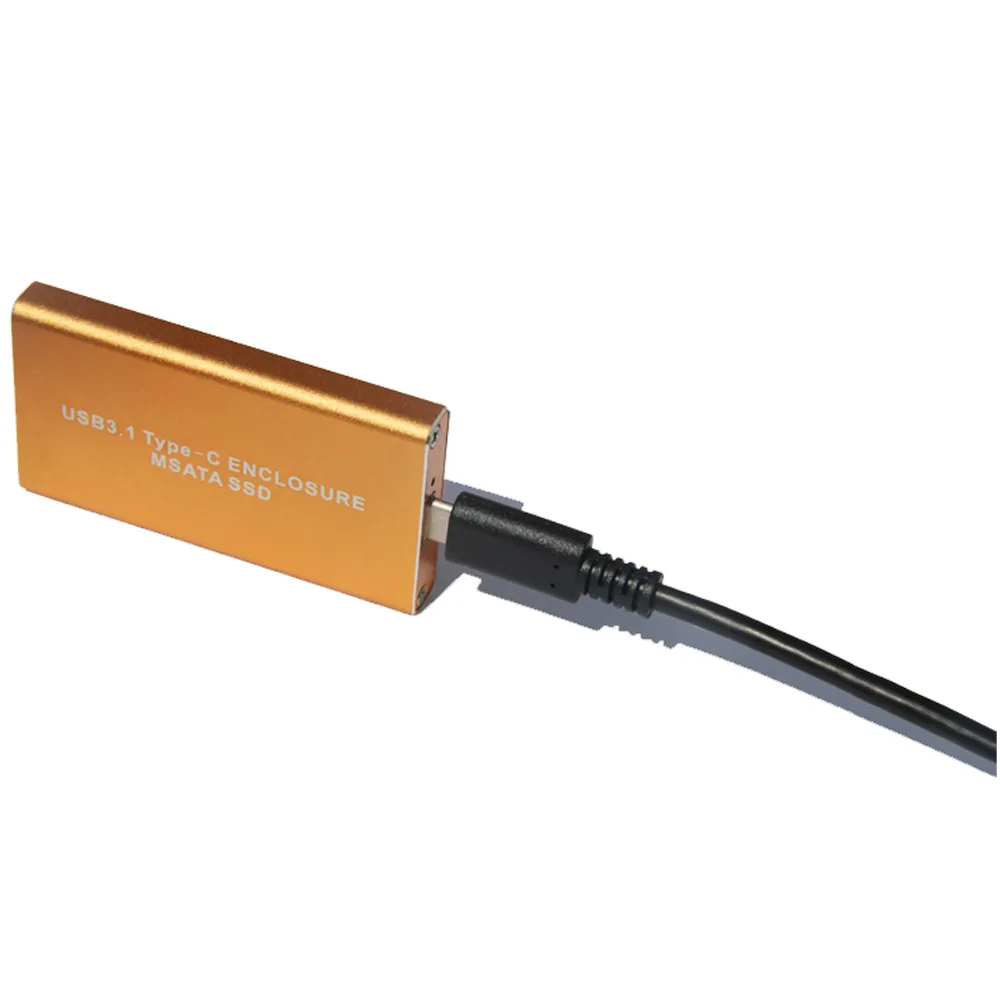  10 Gbps USB 3.1 typ c zu MSATA SSD Gehäuse USB3.1 USB-C zu mini SATA Festplatte adapter mSATA SSD E
