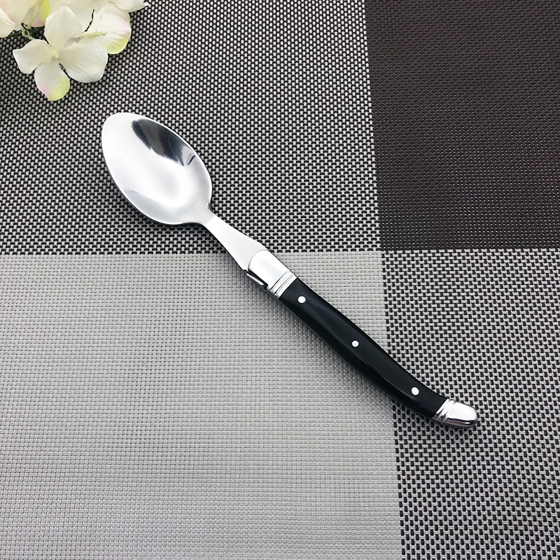 laguiole balck wood dinner spoon  (6)
