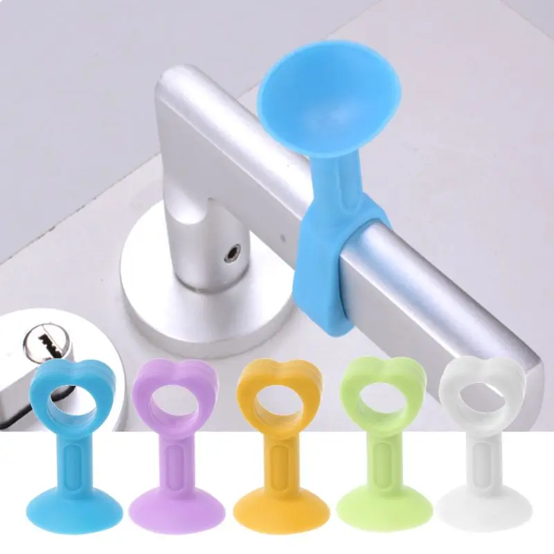 

Door Silencer Silicone Anti-collision Door Stopper Doorknob Wall Mute Crash Pad
