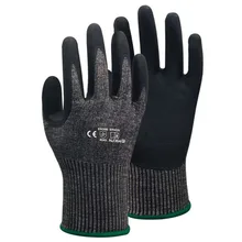 HPPE пены Nirile окунутые анти порезы мясника перчатки ANSI устойчивые к порезу защитные перчатки 2 пары устойчивые к порезу рабочие перчатки