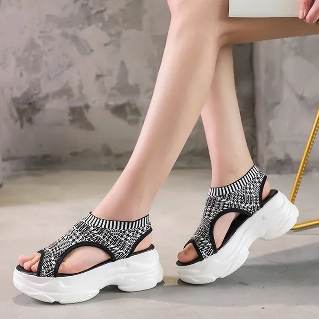 US $16.71 Dropshipping 2019 New Women Sneakers Sandals Peeptoe High heels Wedges Platform Shoes Creepers Wom