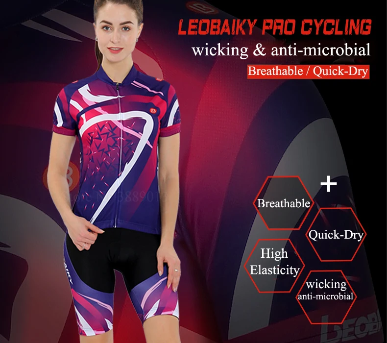 Women Cycling Clothing Set 2020 Summer Pro Team MTB Bike Clothes Ladies Cycling Jersey Sets Anti-UV Bicycle Helmet Cuffs Gloves