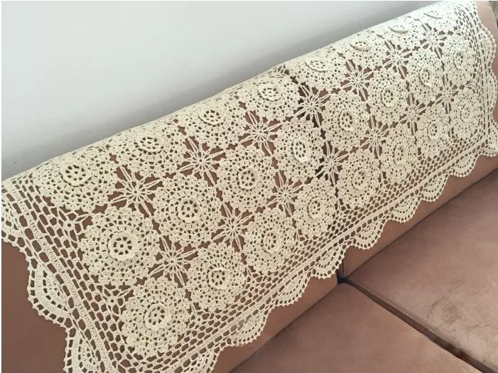 

Three-dimensional Hand Crochet Flower Cotton Tablecloths Rectangular Table cloth Cover towel Sofa Cover cloth Home textile