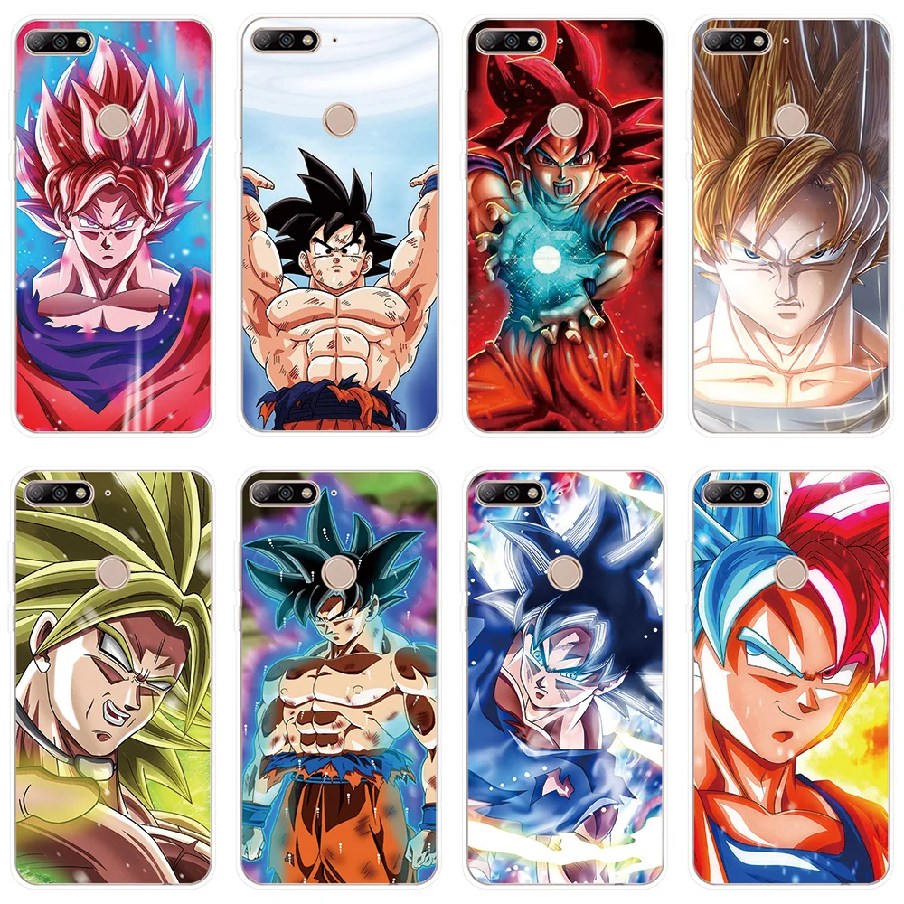 

Silicone Case for Huawei Y5 Y6 II Prime 2017 2018 Cover Dragon Ball Super Couqe for Huawei Y7 Prime Pro Y9 2018 2019 Phone Case