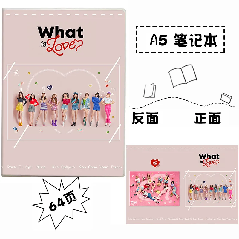 

[MYKPOP]TWICE What is Love A5 Notebook with Plastic Cover School stationery KPOP Fans Collection SA18062008