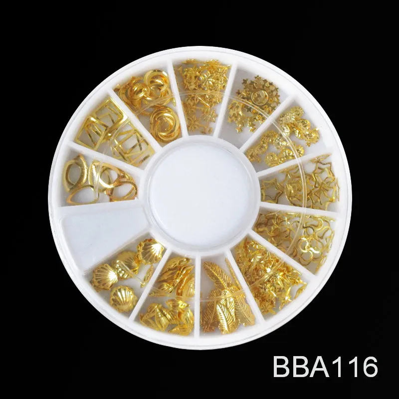 AddFavor 3D Стразы для ногтей украшения для ногтей драгоценные камни Алмазный Жемчуг Металлические акриловые шпильки Кристалл Золотая Серебряная цепочка лак дизайн - Цвет: BBA116