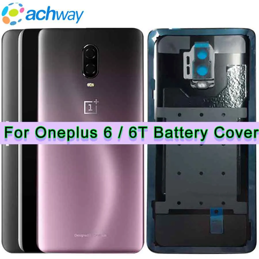 Новинка 100% задний корпус OnePlus 6 6T крышка аккумулятора задняя корпуса чехол для