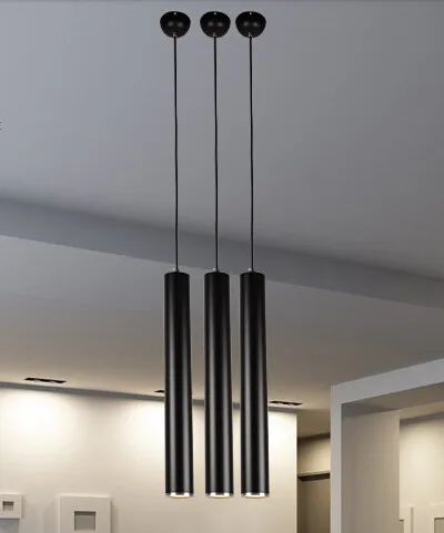 

modern bfief aluminum LED pendent lamp 3w muiti colors dining room bar cafe shop 68/80/100cm Cylindrical decor light N1116