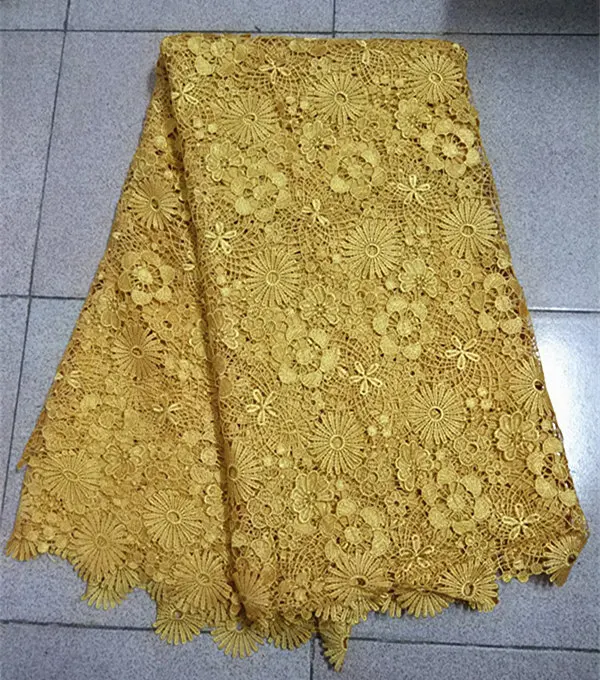 Item No SPS02 factory price African guipure lace fabric good quality embroidered cord lace fabric for