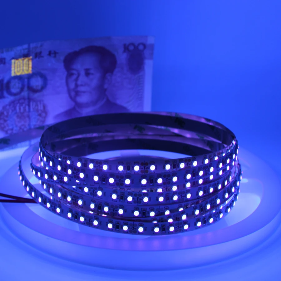 5m 3528 5050 SMD чип УФ светодиодная лента светильник водить 60leds 120 светодиоды водонепроницаемый ультрафиолетового 395-410nm AC/DC 12V Led rope ленты лампы шкаф настенный светильник