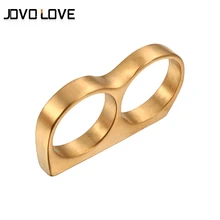 В стиле панк двойные кольца дизайн для мужчин ювелирные изделия Высокое качество стальные кольца для мужчин двойные кольца на пальцы для продажи дропшиппинг