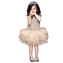1-6 Y Kids Toddler Baby Princess Dress Girls Pageant Wedding Party Flower Tulle Tutu Dresses Girls Vestido DR5046