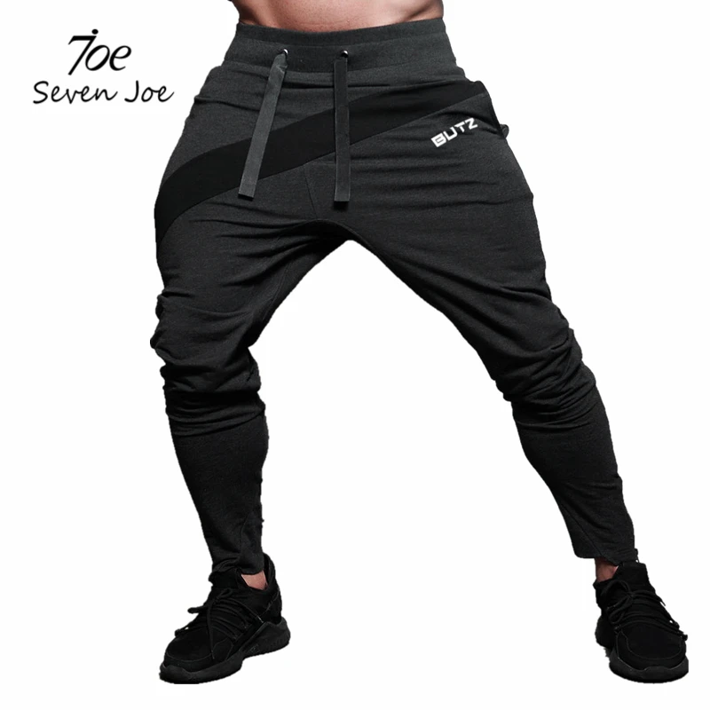 

Seven Joe New sweatpants Men's solid workout bodybuilding clothing casual GYMS fitness sweatpants joggers pants skinny trousers