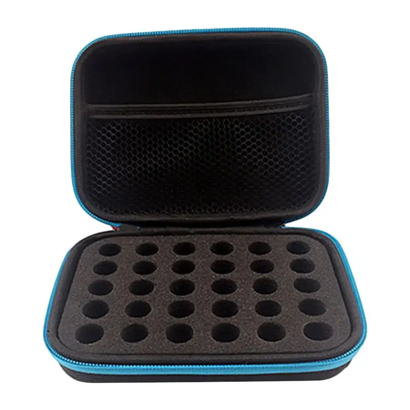 30 отсеков EVA сумка для хранения эфирных масел портативный органайзер для эфирных масел ударопрочный Дорожный Чехол для переноски 1-3 мл - Цвет: Blue