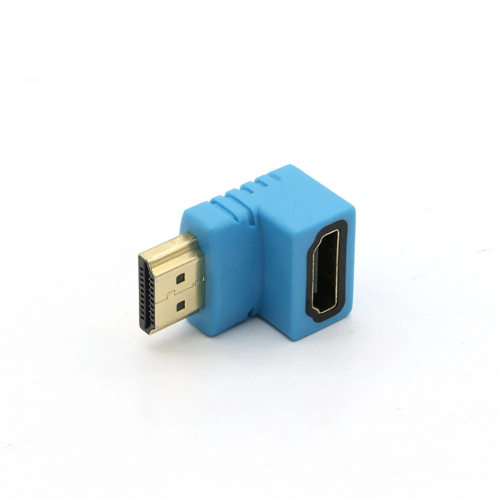 2 шт. разъем HDMI 90 градусов Угловой позолоченный прямоугольный Штекерный для кабеля DVD плеера ТВ приставки