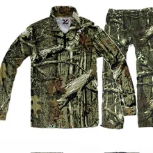Обновленная новая бионическая камуфляжная одежда для охоты, дышащая рубашка и брюки зеленого листа, подходит для весны и осени