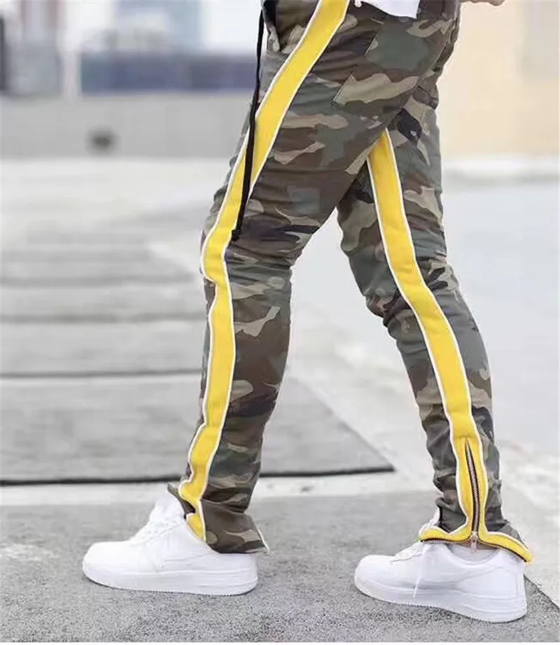 color block camo pants