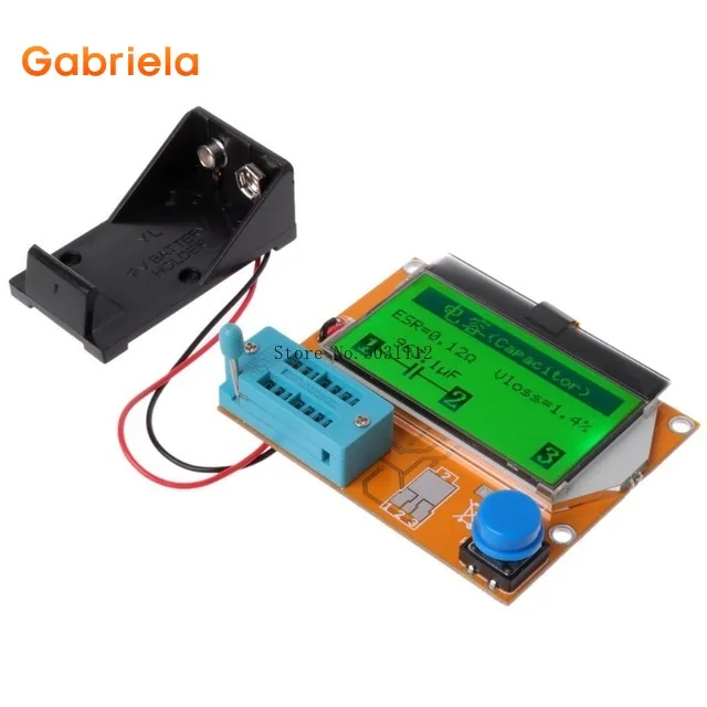 

LCR-T4 128*64 9V LCD Digital Transistor Tester Meter Backlight Diode Triode Capacitance ESR Meter For MOSFET/JFET/PNP/NPN L/C/R