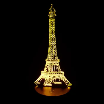 

Eiffel Tower Creative Gift Led 3d Night Light Induction Remote Control 3d desk Lamp Novelty Luminaria De Mesa Table Lamps