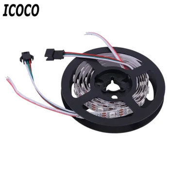

ICOCO 1M 60LED 2017 New Arrival WS2812B 5050 RGB LED Strip Light Waterproof Addressable White Shell DC 5V