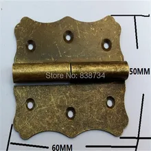 10pcs 60 50MM Antique Detachable Hinge Big Wooden Gift Box Hinge Metal Packaging Metal Archaized Hinge