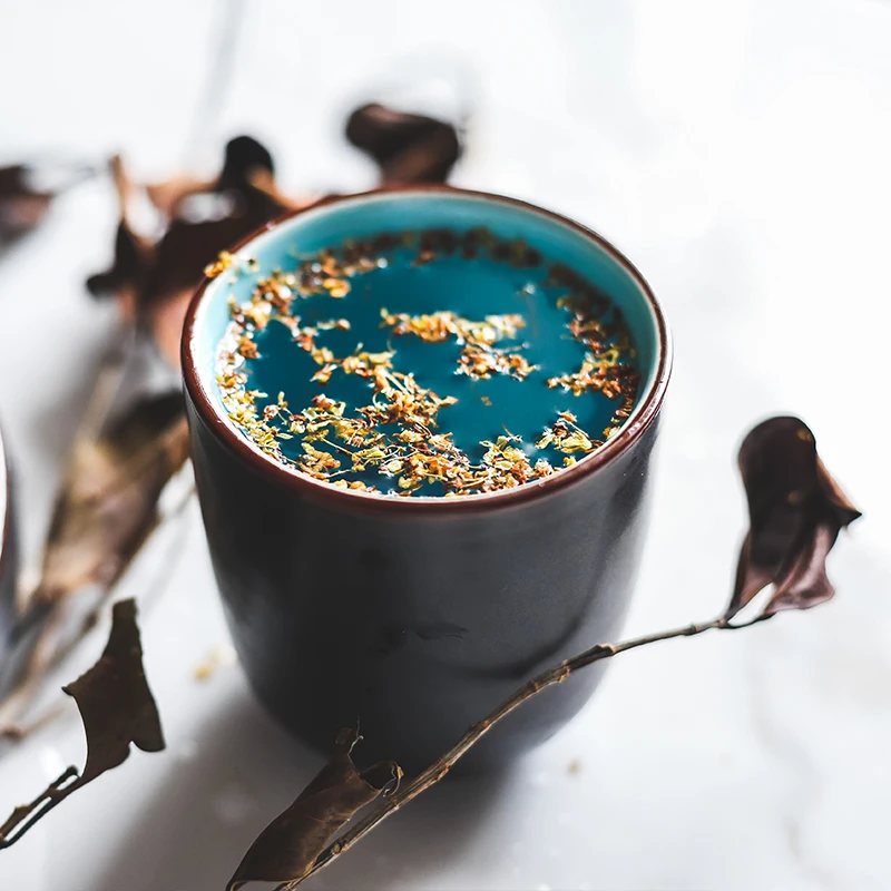 ANTOWALL керамическая японская ледяная треснутая глазурь посуда набор для чая голубая чайная чашка Питьевая ручная чашка Ретро прямая домашняя кружка