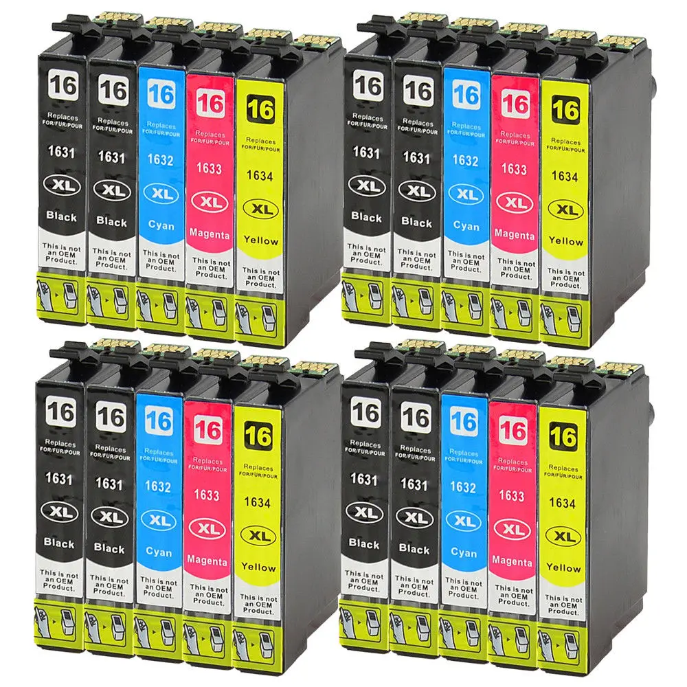 20x T1631 чернильные картриджи совместимые с Epson Workforce WF-2520NF WF-2630WF | Компьютеры и офис