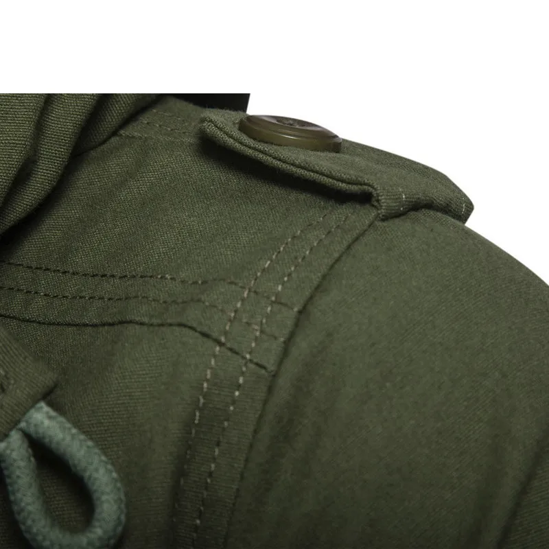 Cheap New Military Jacket Men Autumn Spring Cotton Jacket with Hood Fall Hoodie Coat Green Winter Cargo Jaqueta Male Clothing