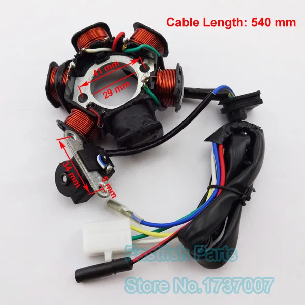 

GY6 50 Magneto Coil 6 Poles Coils 50cc Ignition Stator For Moped Scooter Sunl Roketa Vespa ATV Quad Go Kart Buggy Parts
