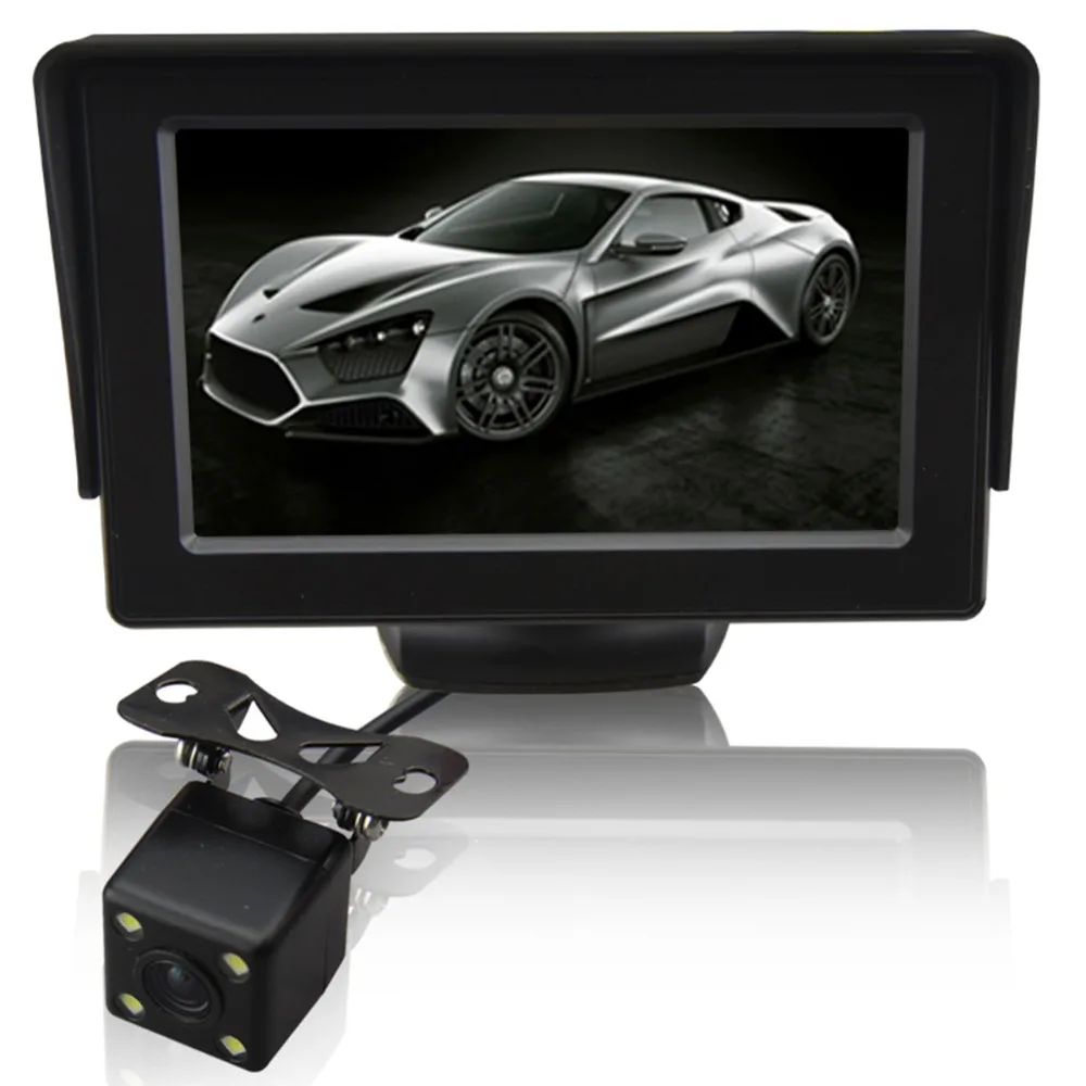 Car Video Parking Sensor 4.3inch DVD Monitor Rear Camera Visual backup