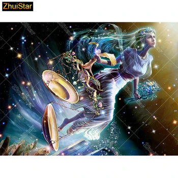 

Full Square Diamond Painting rhinestone Cross Stitch "Libra" 5D Diy Diamond Embroidery Diamond Mosaic Wall Decor As Gift