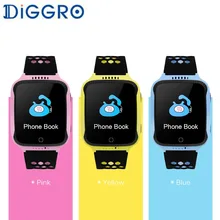 Лучшие Diggro M01 touch Детские умные часы телефон с 2 г sim-карты Камера GPS трекер анти-потерянный SOS Детская для SmartWatch PK v7k