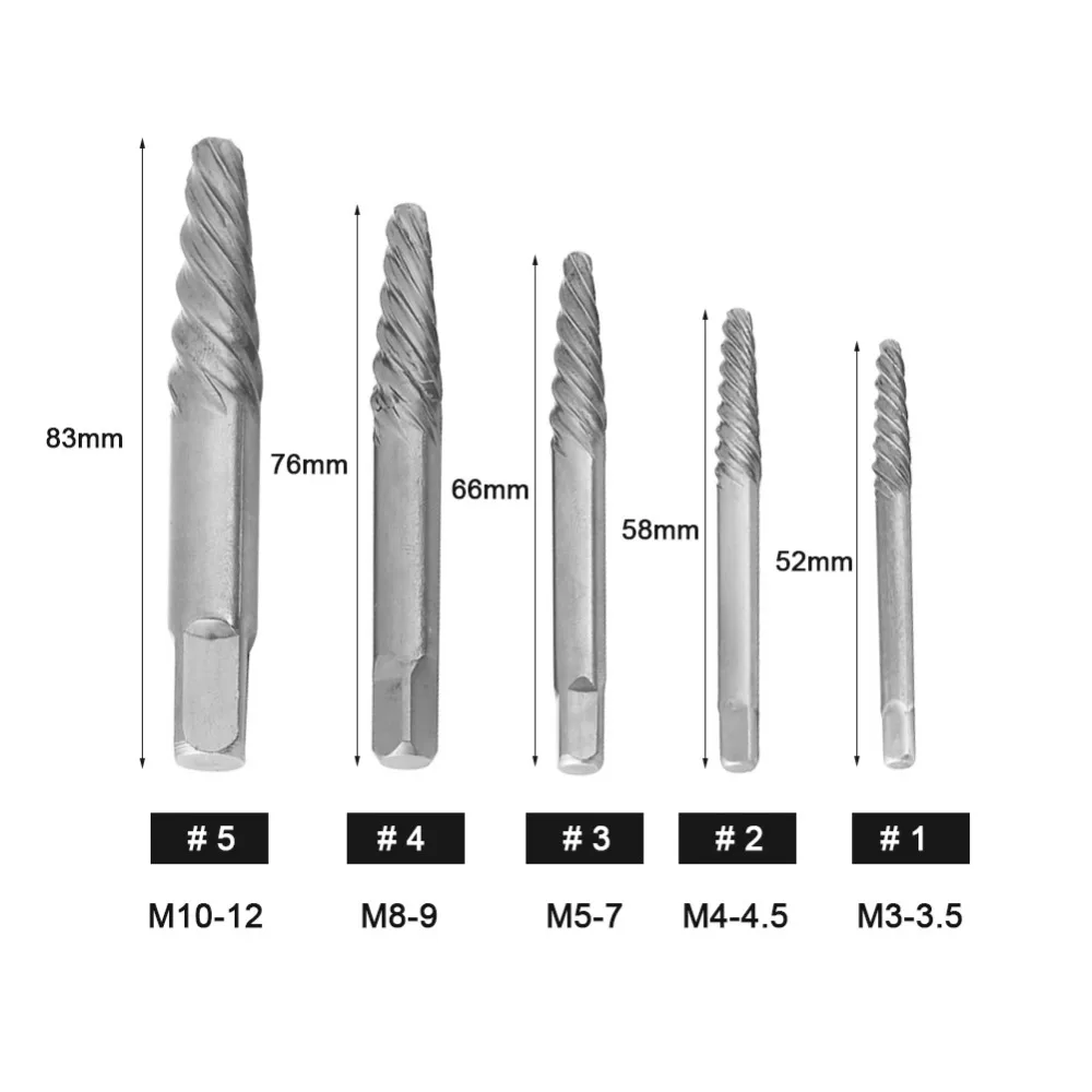 11 в 1 сломанный винт экстрактор набор гайки винты болты Fastners вынимаемый инструмент сверло набор направляющих сверл инструмент для удаления Сверл с коробкой