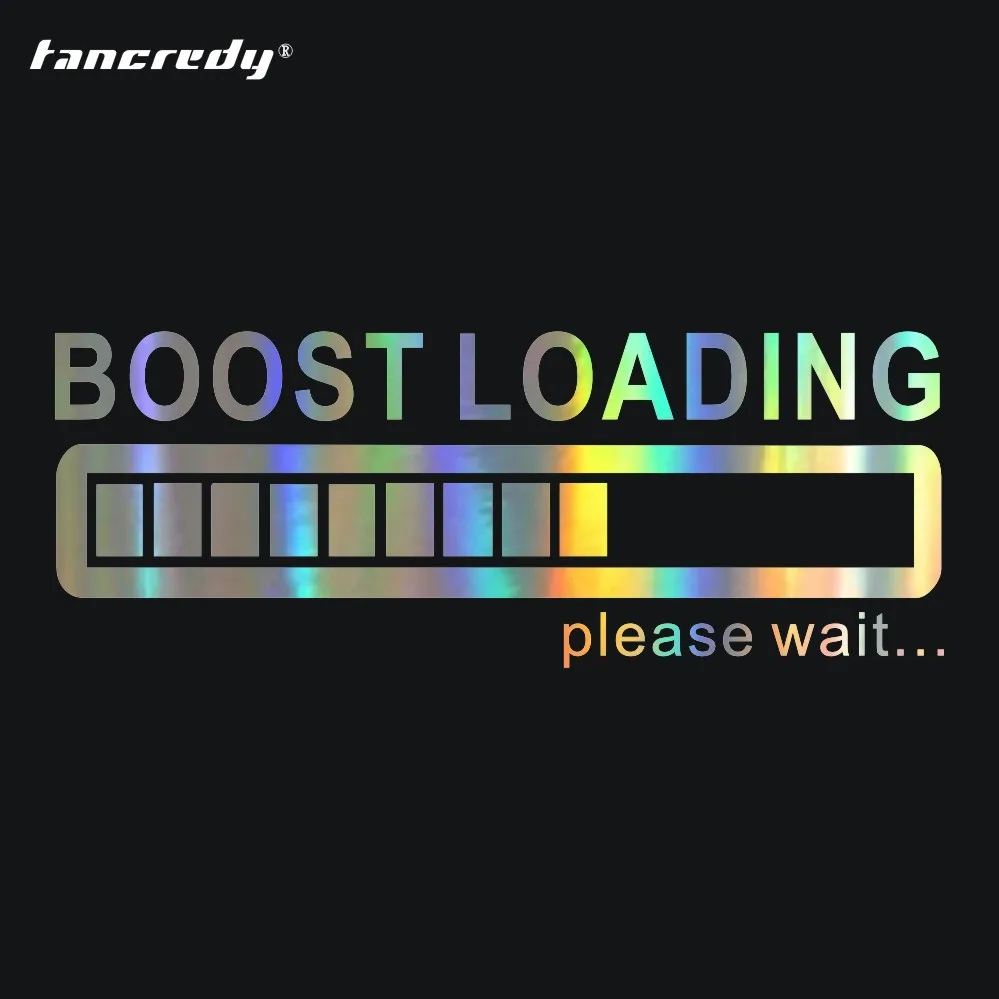 

Tancredy 14*5CM Boost Loading Car Stickers And Decals Car Stickers Styling Decoration Door Window Body Vinyl Stickers