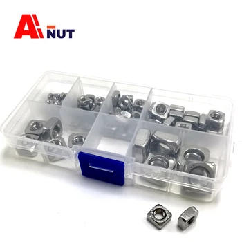 

m3-M10 square nut kit, 304 stainless steel square nuts kit ,Metric Thread nut antirust fasteners