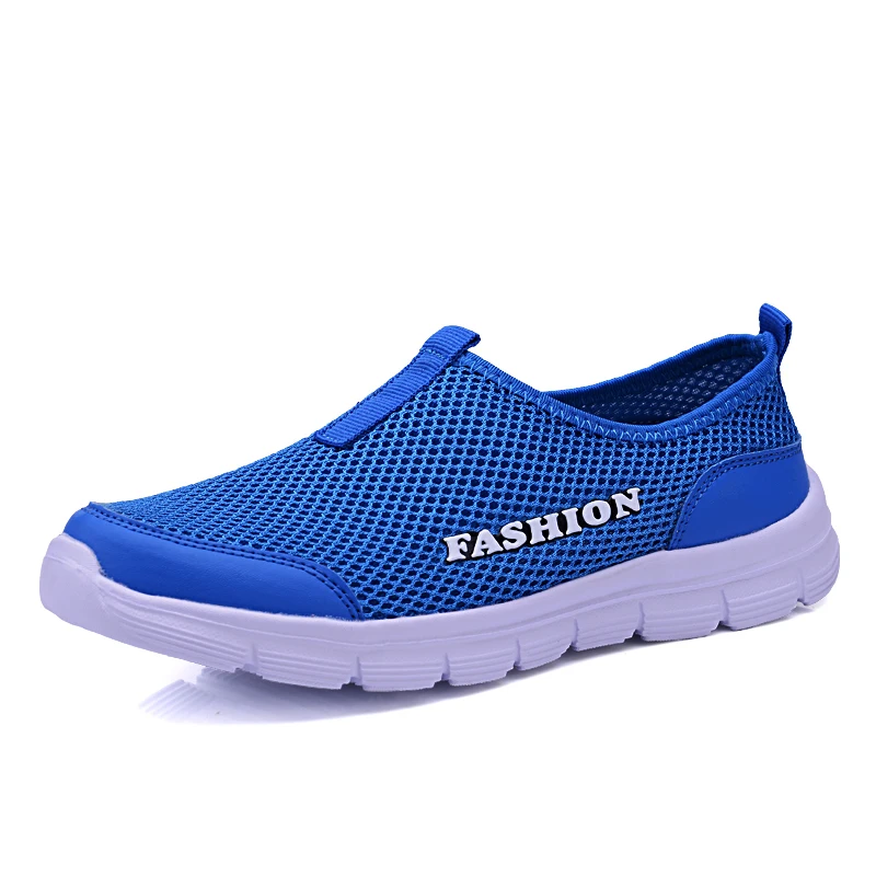 

2019 Fashion Summer Shoes Men Casual Air Mesh Shoes Large Sizes 38-46 Lightweight Breathable Slip-on Flats
