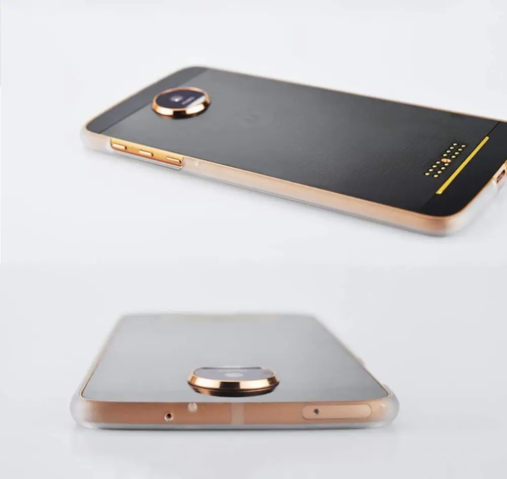 Чехол бампер Moto Z (с защитой экрана в подарок) совместим с модами motorola z