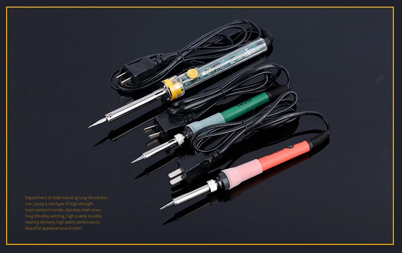Электрический паяльник PEGASI 220 в 60 Вт с регулируемой температурой, ручка, инструмент для сварки, карандаш, наконечник, внешний тип тепла, прозрачный штекер