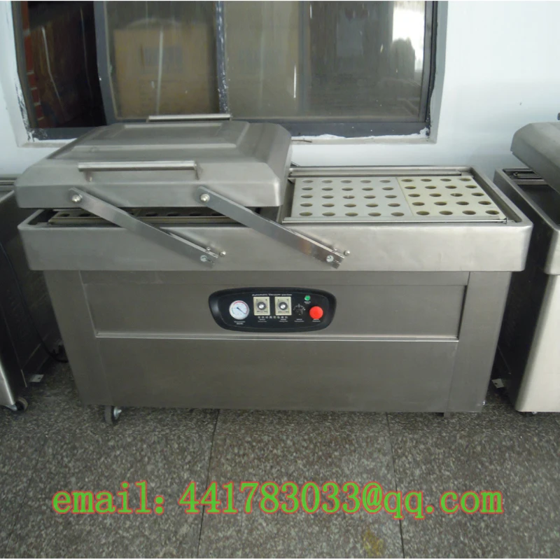 DZ 600 / 2S stainless steel double chamber vacuum packaging machine Hot dog Beef and chicken