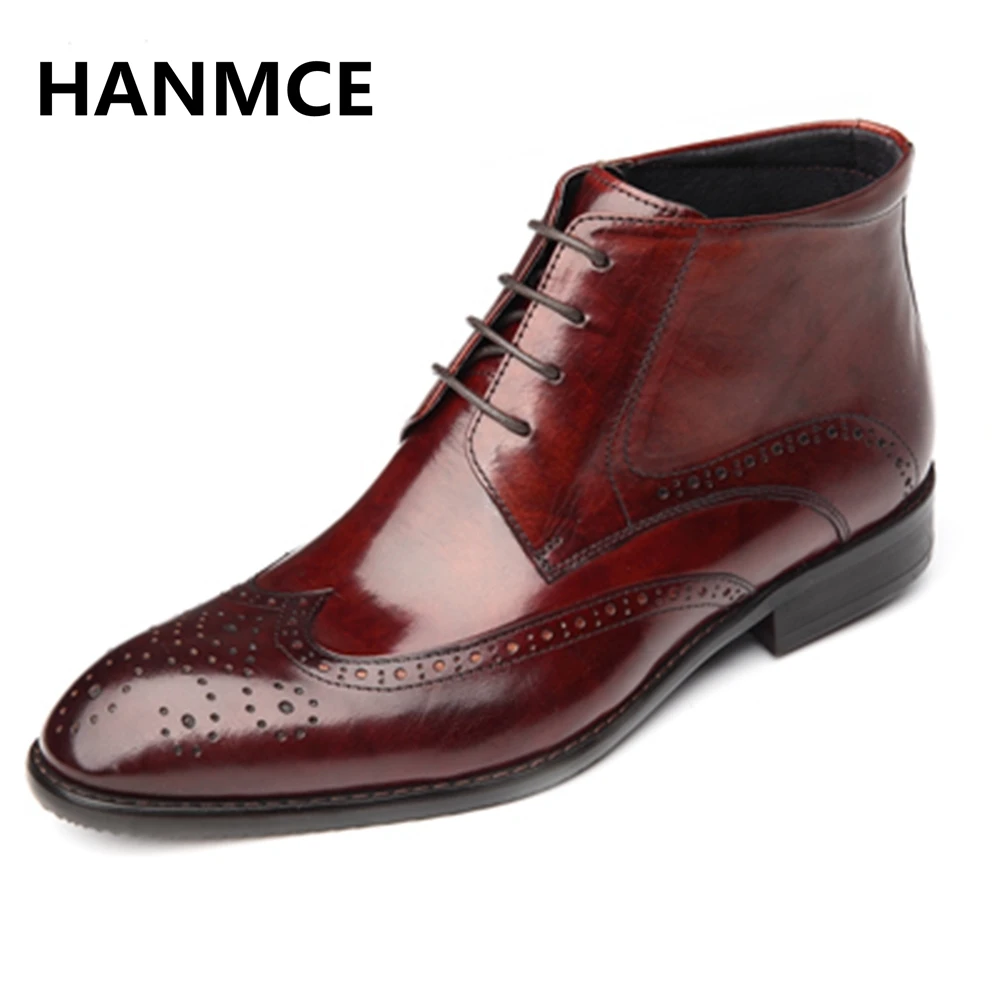 2018 De Haute Cuir Véritable Cheville En Laçage Black Mode Pointu Chaussures Nouveau Qualité Hommes wine Bottes xBhQtrCsdo