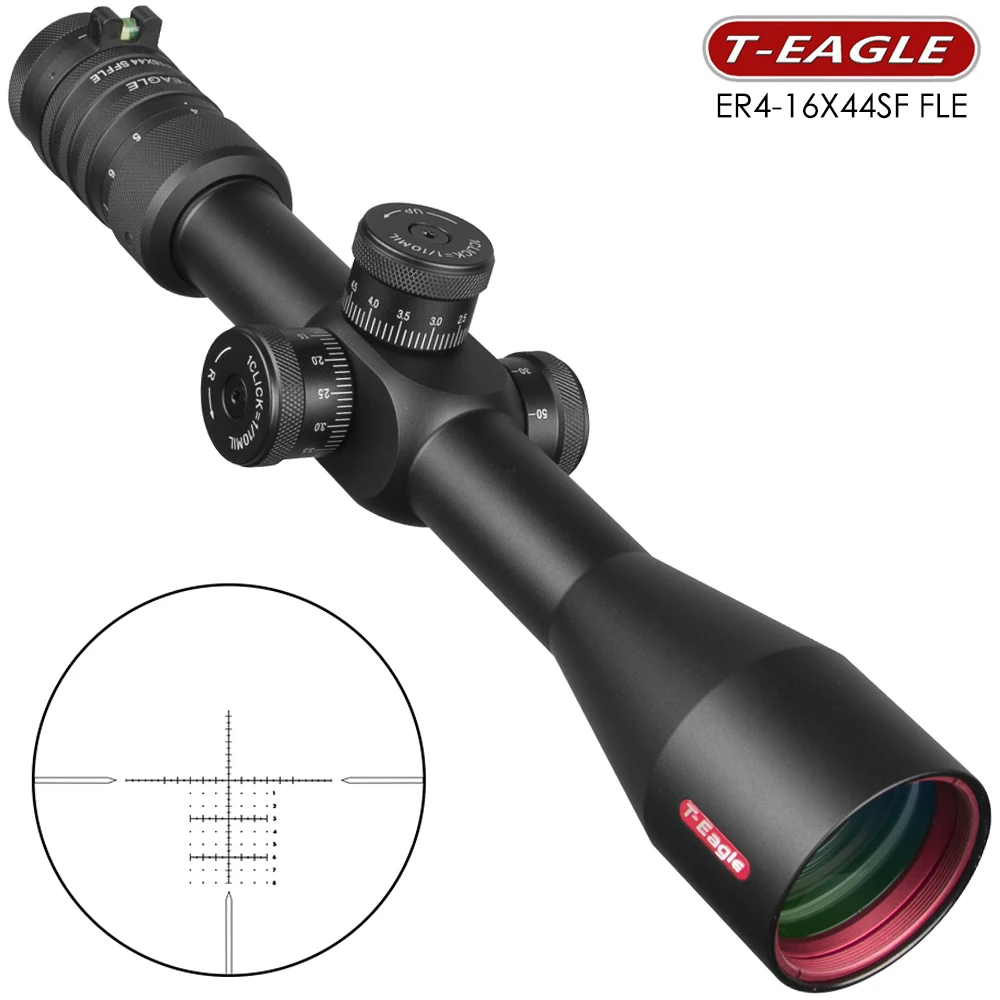 T-EAGLE  ER4-16x44 SFFLE Long Range Optical Sight Side Focusing Gear Rifle Scope 