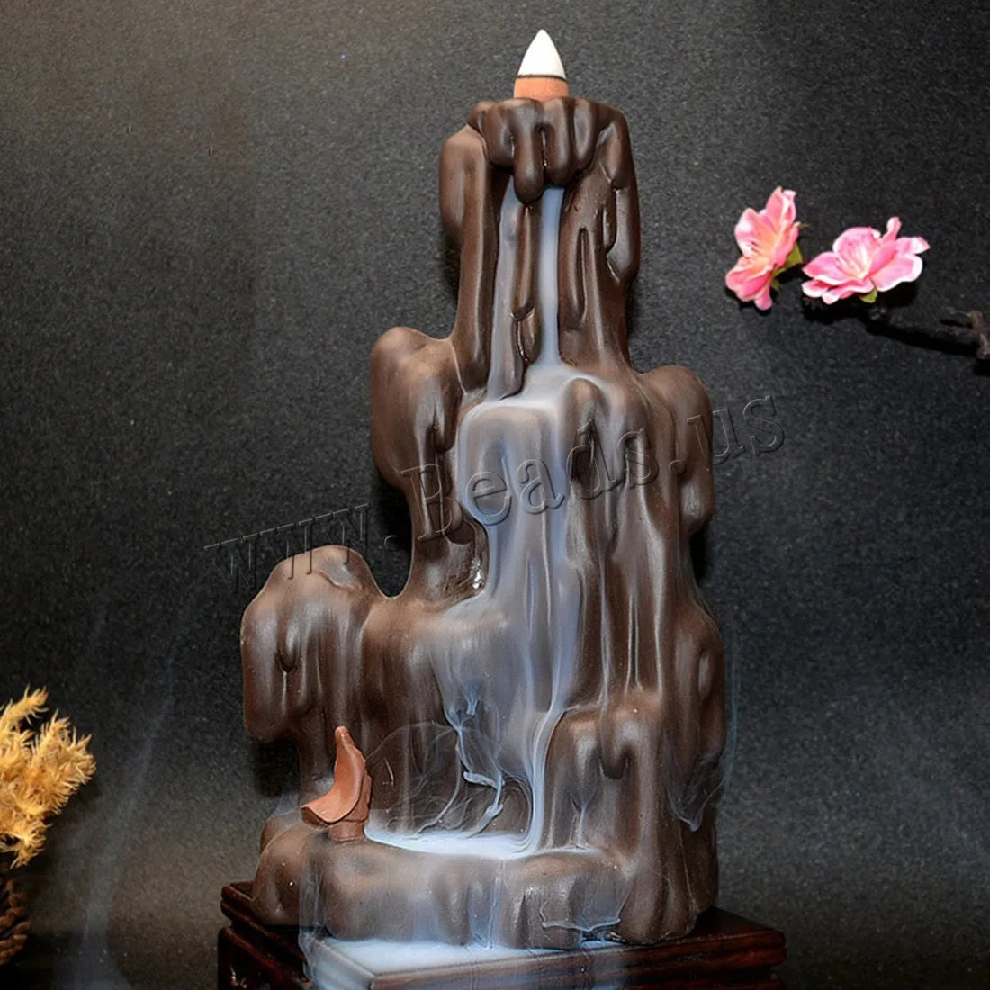 

Home Decor Purple Mountain Shape Incense Burner Smoke Waterfall Backflow Incense Holder Censer Use In Home Office Teahouse