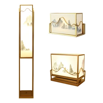 

Modern simple new Chinese style lamp wrought iron Floor Lamps living room bedroom study vertical desk lamp originality LU718127