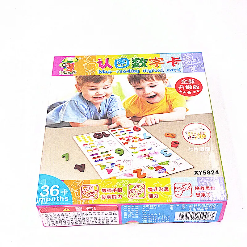 

Montessori educational wooden mathematics toys for children Cartoon intelligence Developing Digital Learning Card math toys W022