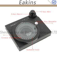 Прецизионный X Y ось вращающийся микроскоп сценический 360 градусов вращающийся Подвижный Рабочий стол Рабочая Подставка для видео стерео микроскоп