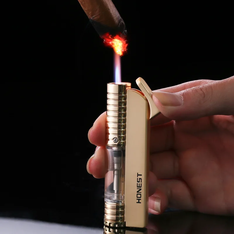 Windproof Refillable Adjustable Metal Gas Lighter Small Cigarette