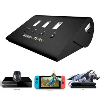 

for Winbox P1 Pro Keyboard/Mouse Gamepad Adapter 4 USB Independent Switch Converter for FPS PS4 P1 Pro XBO ,Mobile r30