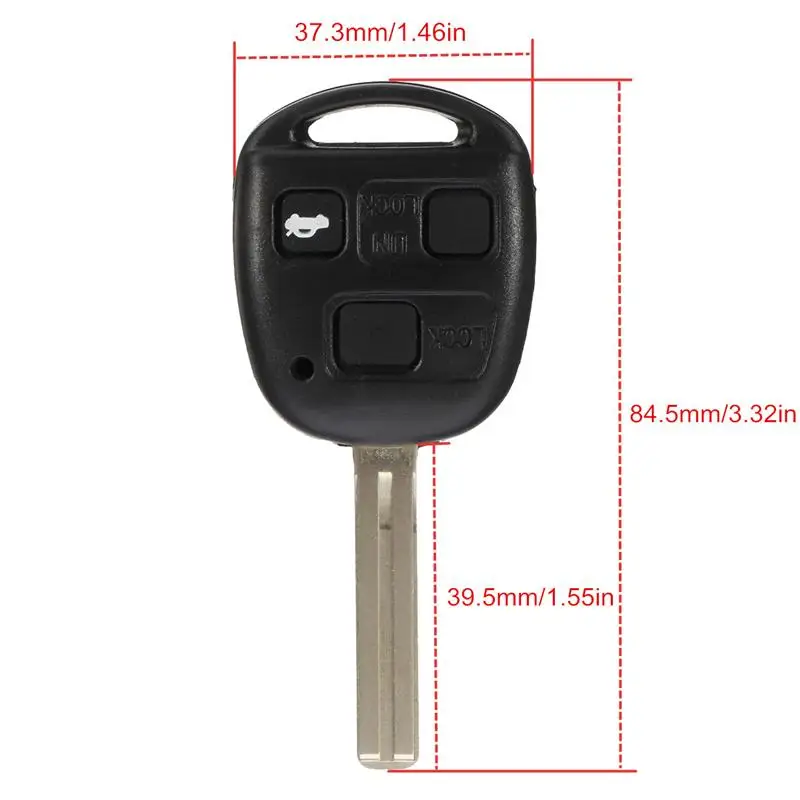 3 кнопки дистанционного ключа брелок чехол для Lexus IS200 GS300 LS400 RX300