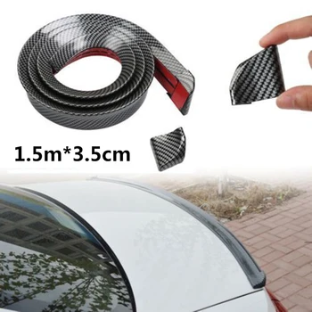 

Universal Carbon Fiber Style 3D Trunk Boot Spoiler Lip Wing 1.5M Durable PU