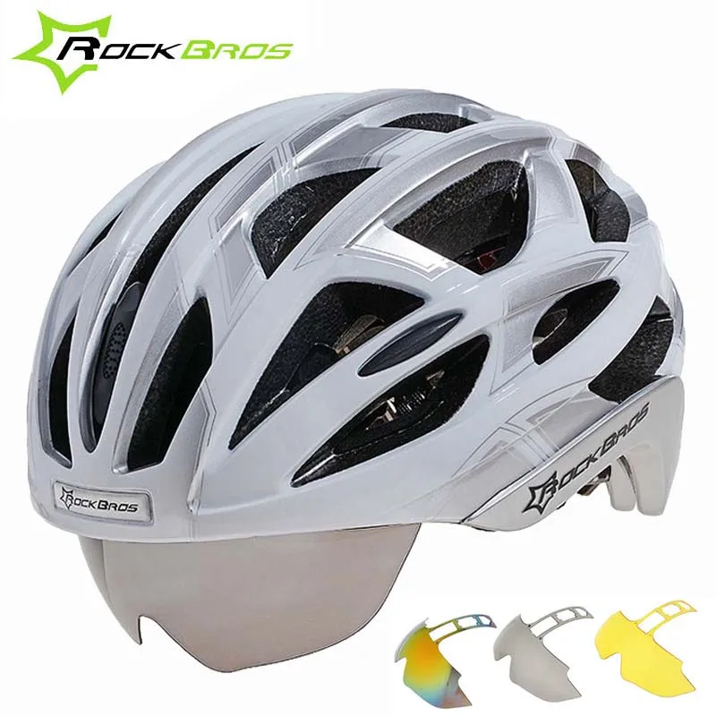 

Rockbros Cycling Helmet Women Men 3 Lens Road Mountain Bike Bicycle Safe Helmet Integrally-molded Helmet Capacete Ciclismo